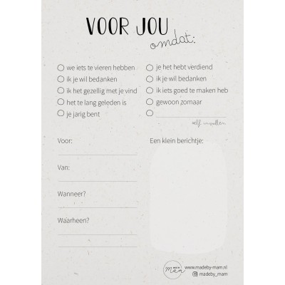 Kaart tegoedbon ‘avondje bioscoop' | Writemoments