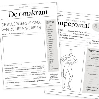 Printable krant speciaal voor Oma!