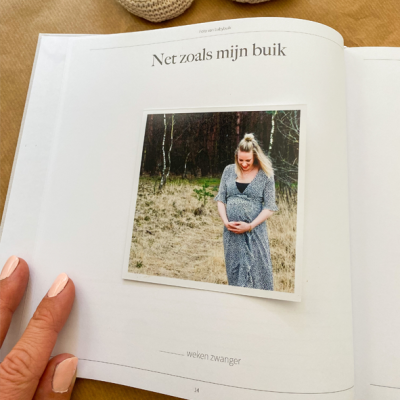 Zwangerschapsdagboek kopen? Linnen cover met madeliefjes