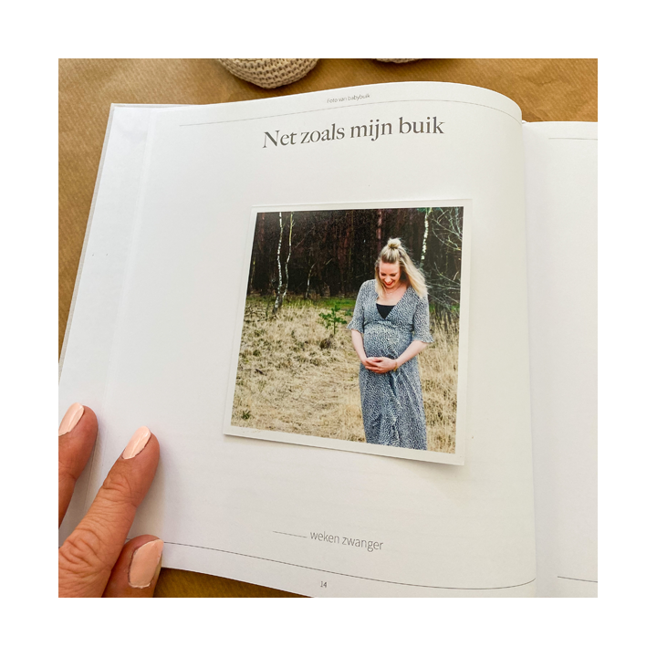 Zwangerschapsdagboek kopen? Linnen cover met madeliefjes
