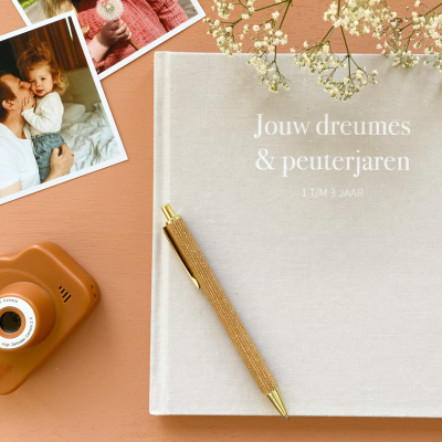 Opgroeiboek 'Jouw dreumes & peuterjaren' | neutraal | linnen