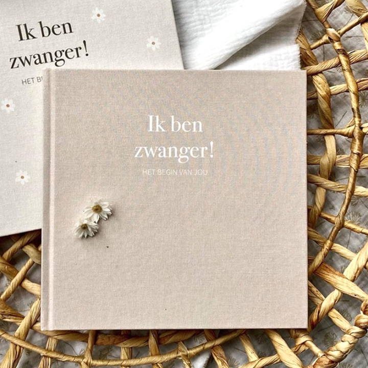 Zwangerschapsdagboek kopen? Luxe linnen cover | Writemoments