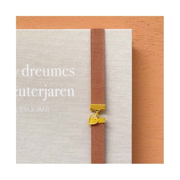 Boek elastiek | hartje | vintage roze | Writemoments