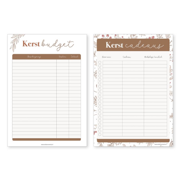 Kerstplanner | Printable | Writemoments