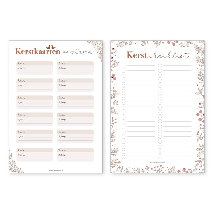 Kerstplanner | Printable | Writemoments