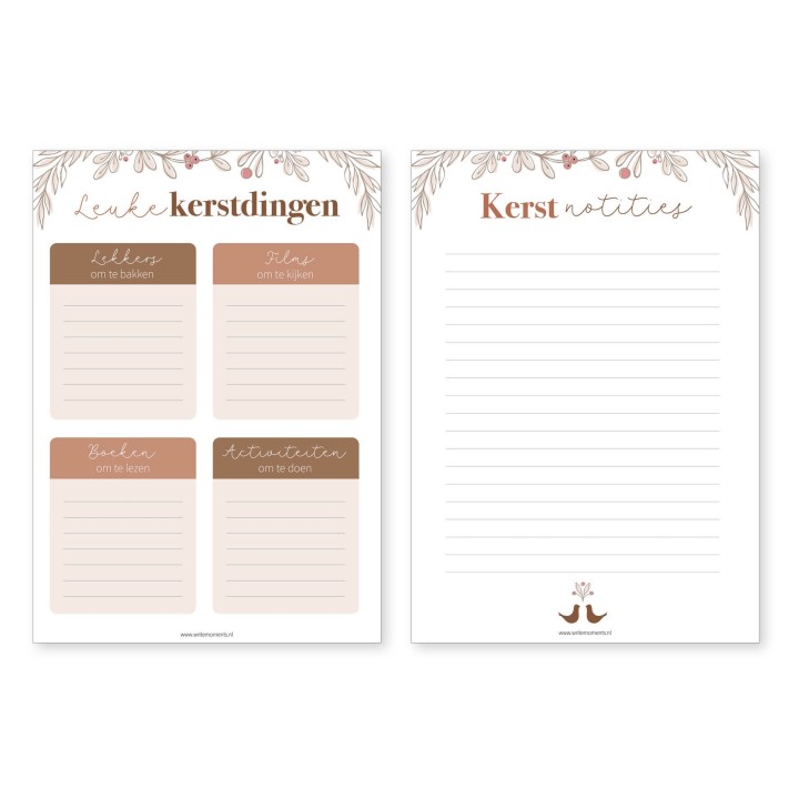 Kerstplanner | Printable | Writemoments