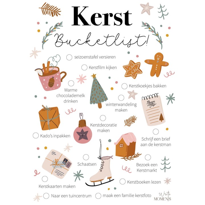 Kerst bucket list | printable | Writemoments
