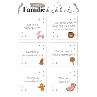 Familie babbels gesprekskaartjes | Free printable