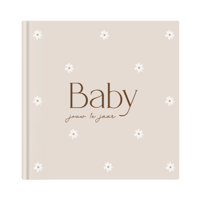 Babyboek 'Jouw 1e jaar' madelief | Writemoments