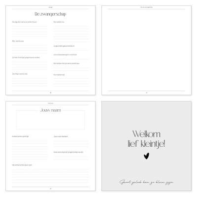 Babyboek 'Jouw 1e jaar' madelief | Writemoments