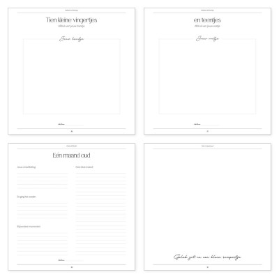 Babyboek 'Jouw 1e jaar' madelief | Writemoments