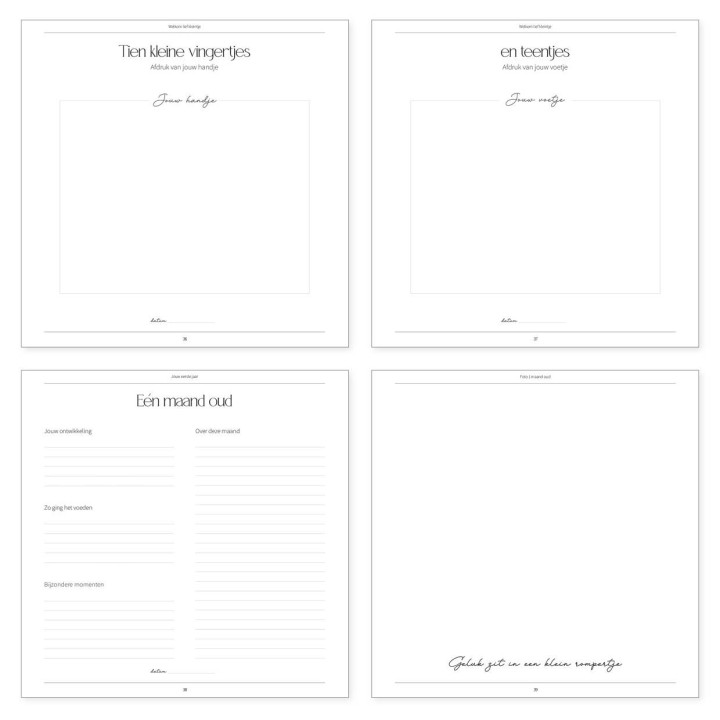 Babyboek 'Jouw 1e jaar' madelief | Writemoments