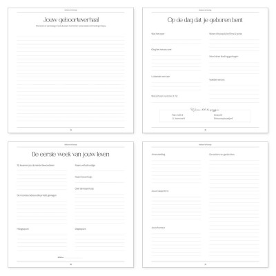 Babyboek 'Jouw 1e jaar' neutraal | Writemoments