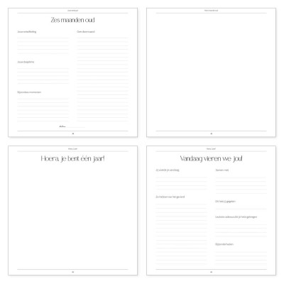 Babyboek 'Jouw 1e jaar' neutraal | Writemoments