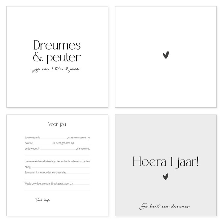 Opgroeiboek 'Dreumes & peuter, jij bent 1 t/m 3 | neutraal