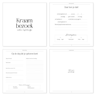 Kraambezoek invulboek madelief | Writemoments
