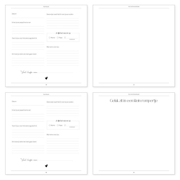 Kraambezoek invulboek madelief | Writemoments