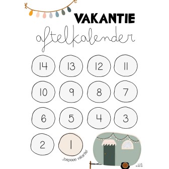Vakantie aftelkalender (printable) | Writemoments