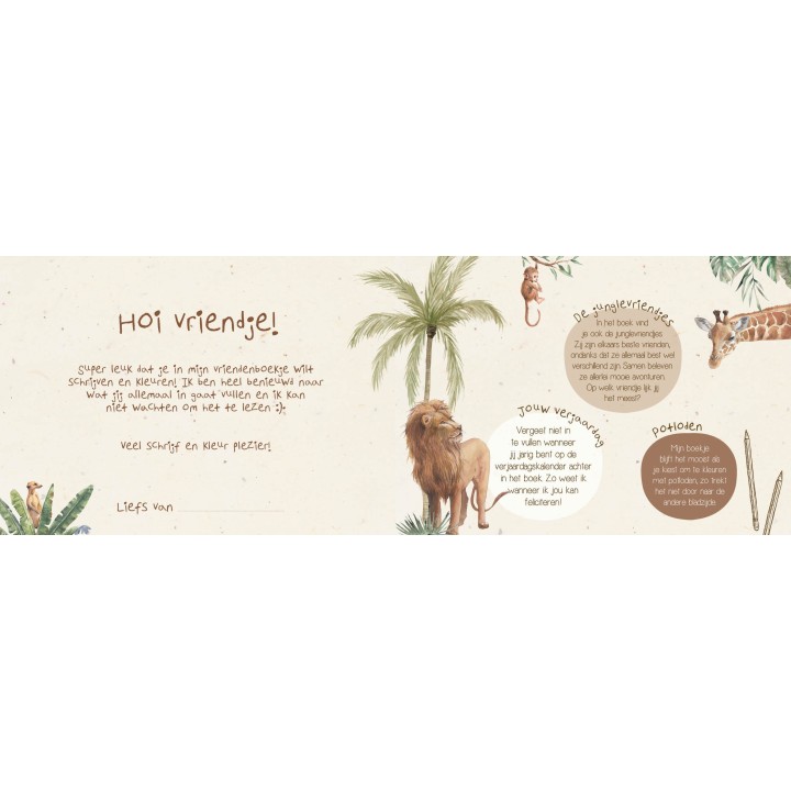 Het vriendenboekje safari | Writemoments