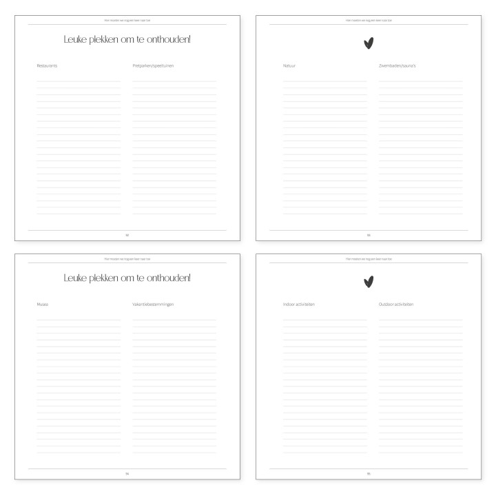 Vakantiedagboek 'Onze vakanties en uitstapjes' -
