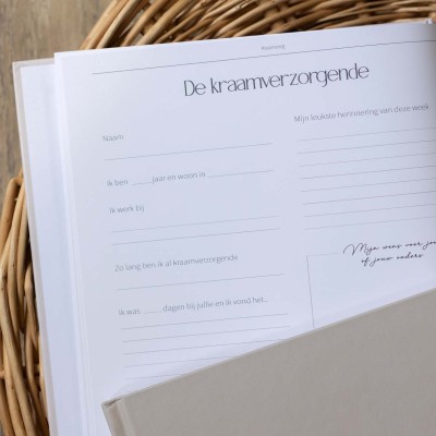 Kraambezoek invulboek madelief | Writemoments