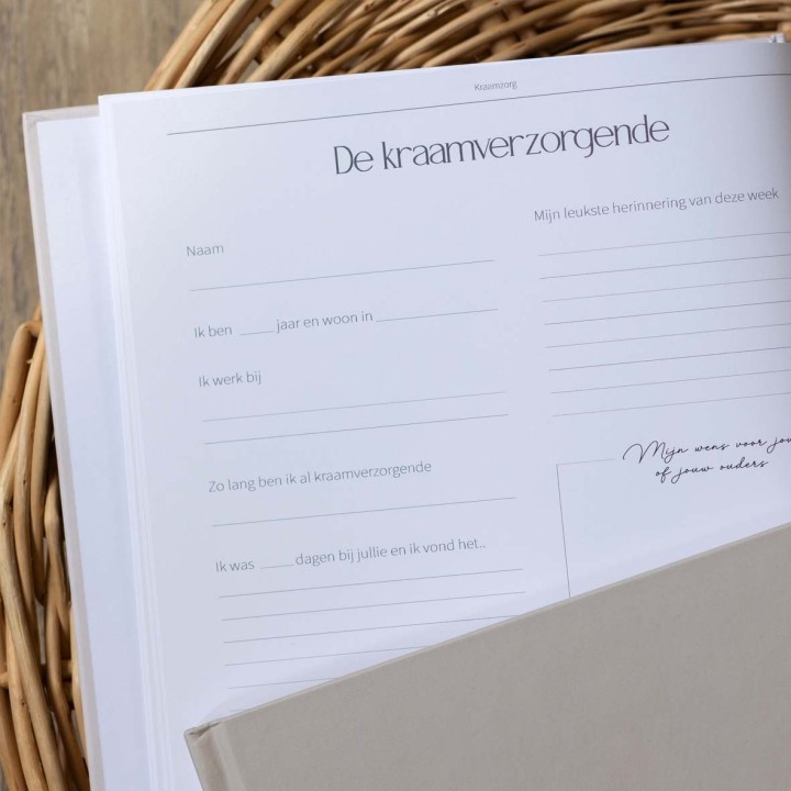 Kraambezoek invulboek | Writemoments