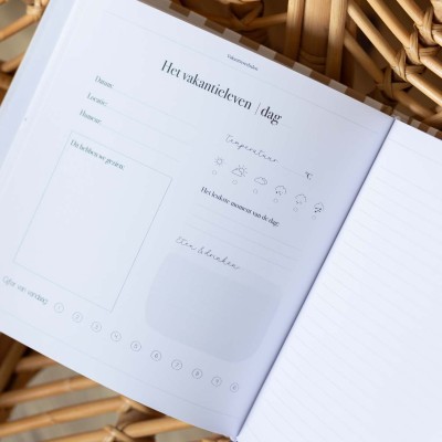 Vakantie dagboek | strepen | hardcover | Writemoments