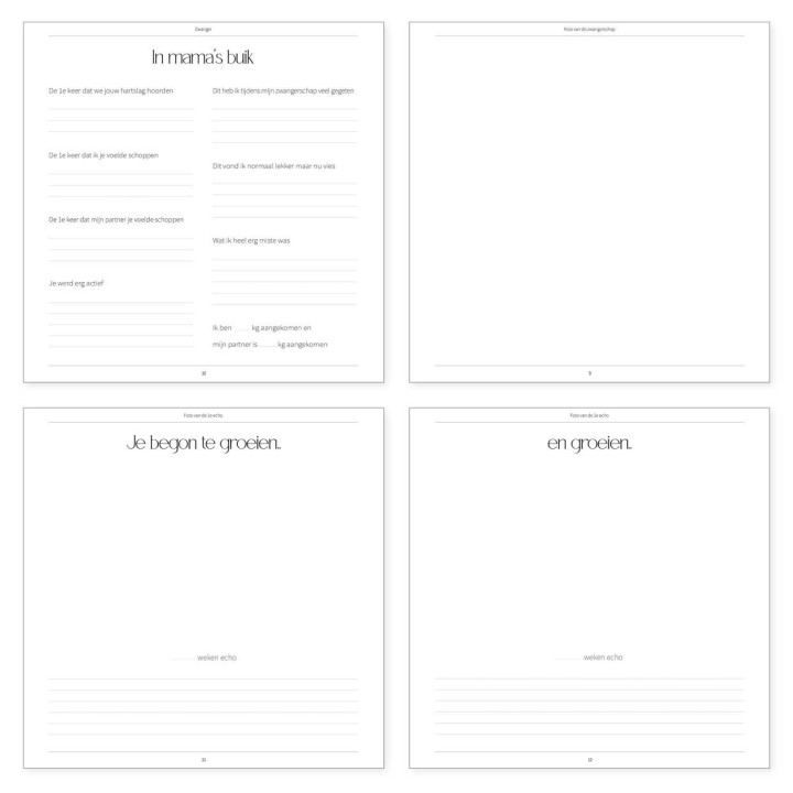 Zwangerschapsdagboek | madelief | hardcover omslag