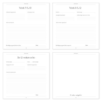 Zwangerschapsdagboek | madelief | hardcover omslag