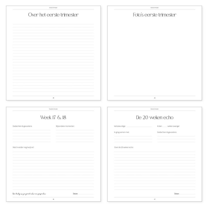 Zwangerschapsdagboek | madelief | hardcover omslag