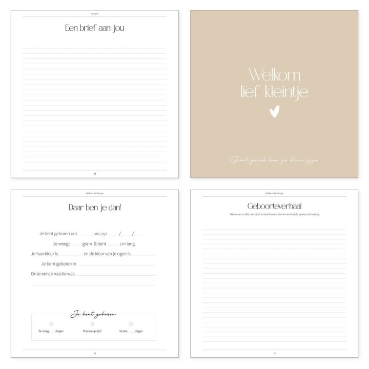 Zwangerschapsdagboek | madelief | hardcover omslag