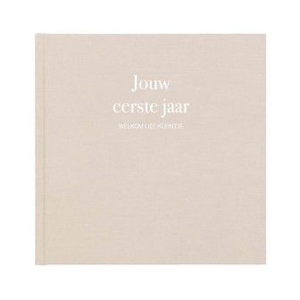 Babyboek 'Jouw eerste jaar' | neutraal | linnen