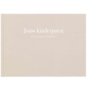Opgroeiboek 'Jouw kinderjaren' | neutraal | linnen