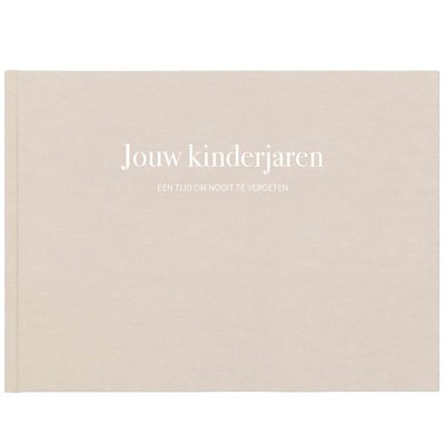 Opgroeiboek 'Jouw kinderjaren' | neutraal | linnen