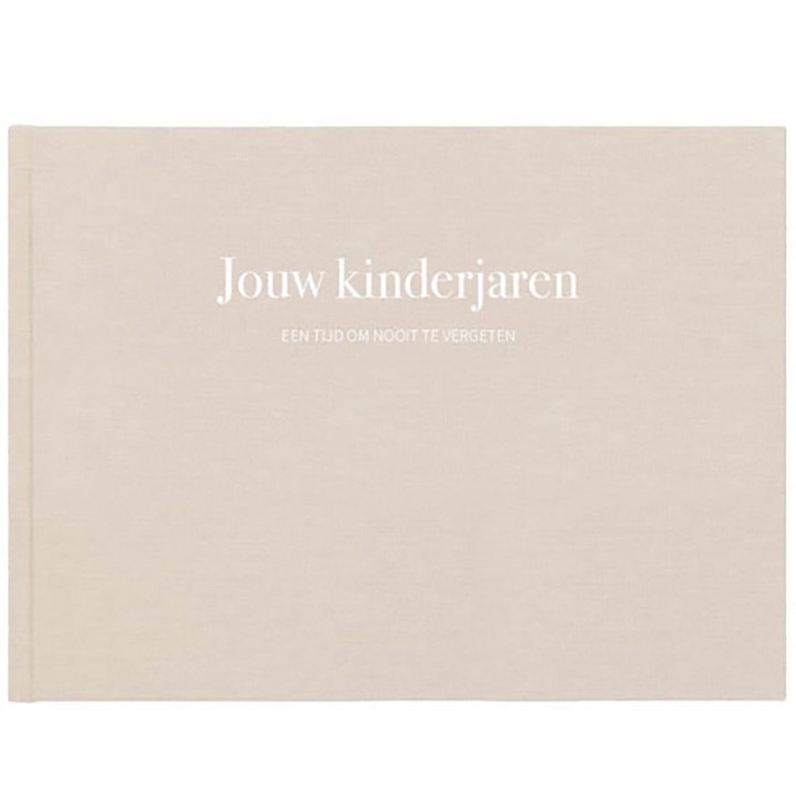 Opgroeiboek 'Jouw kinderjaren' | neutraal | linnen
