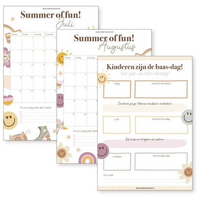 Printable zomer bucketlist + vakantie activiteiten voor