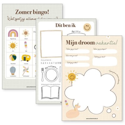 Printable zomer bucketlist + vakantie activiteiten voor