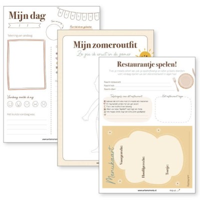 Printable zomer bucketlist + vakantie activiteiten voor