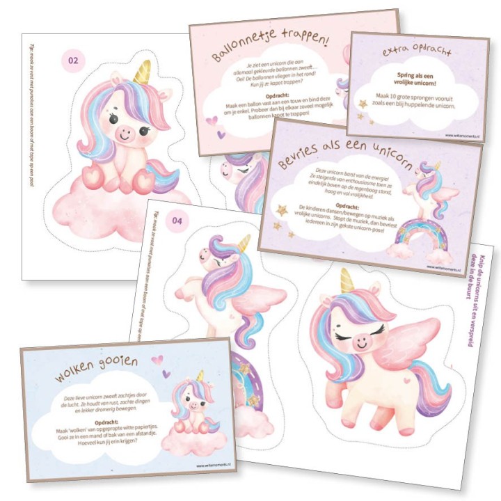 Speurtocht kinderfeestje unicorn | printable met opdrachten