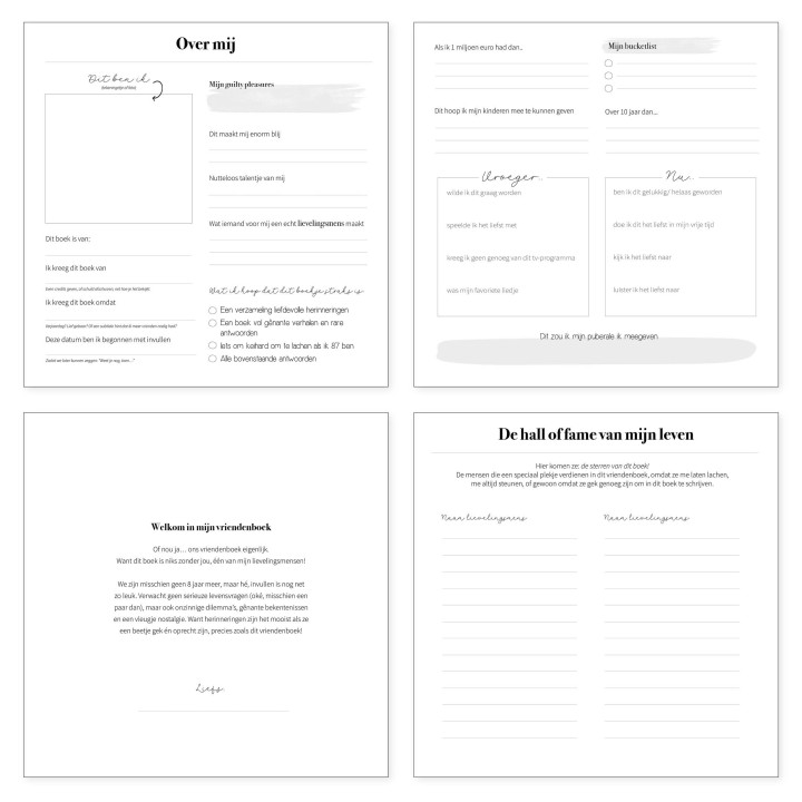 Vriendenboek volwassenen 'Mijn lievelingsmensen' | neutraal