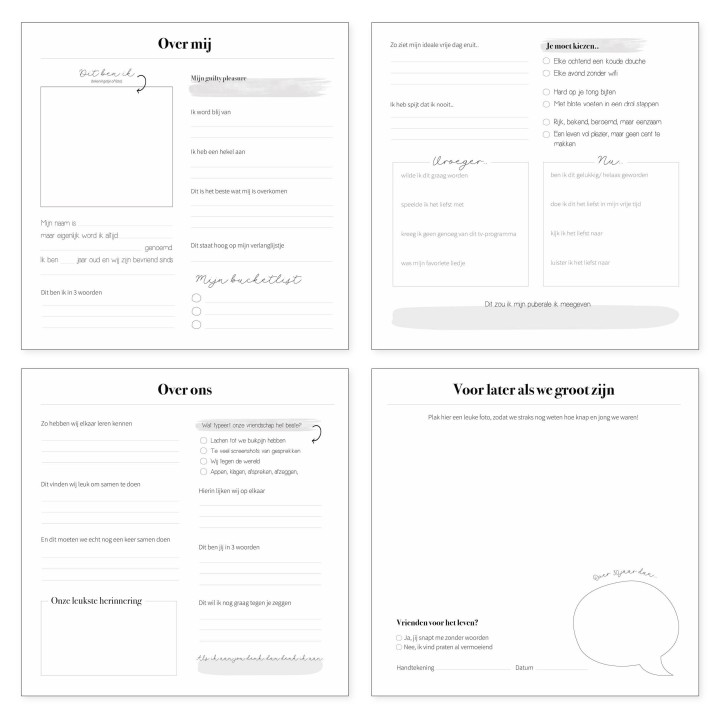 Vriendenboek volwassenen 'Mijn lievelingsmensen' | neutraal