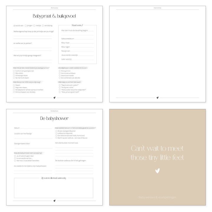 Babyshower boek | madelief | Writemoments