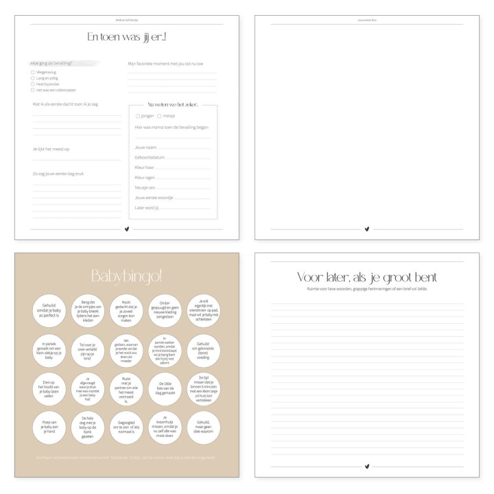 Babyshower boek | madelief | Writemoments