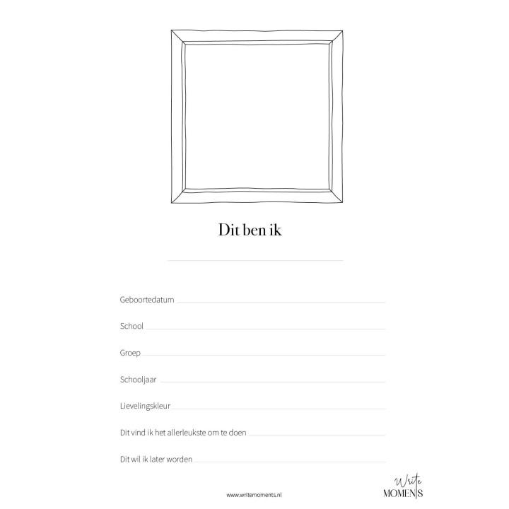 Bewaarmap voorblad, gratis printable! | Writemoments