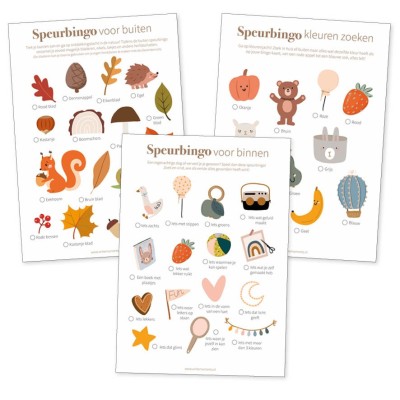 Herfst bingo, speurtocht en herfst knutsel | Printable
