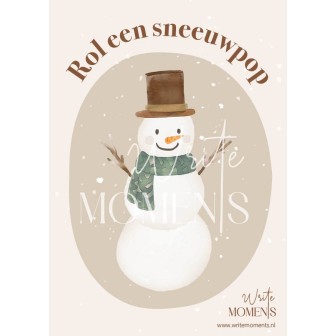Rol de sneeuwpop printable: leuke winter & kerstvakantie