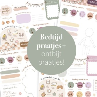 Bedtijdpraatjes & ontbijtpraatjes kids | Printable
