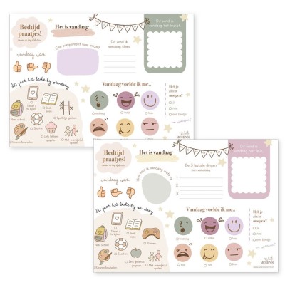 Bedtijdpraatjes & ontbijtpraatjes kids | Printable