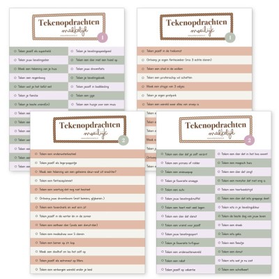 Tekenopdrachten & lijstjes | Tekenplezier voor kids