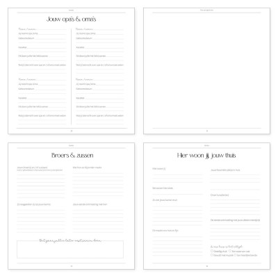 Babyboek eerste jaar | Terra roze invul babyboek met